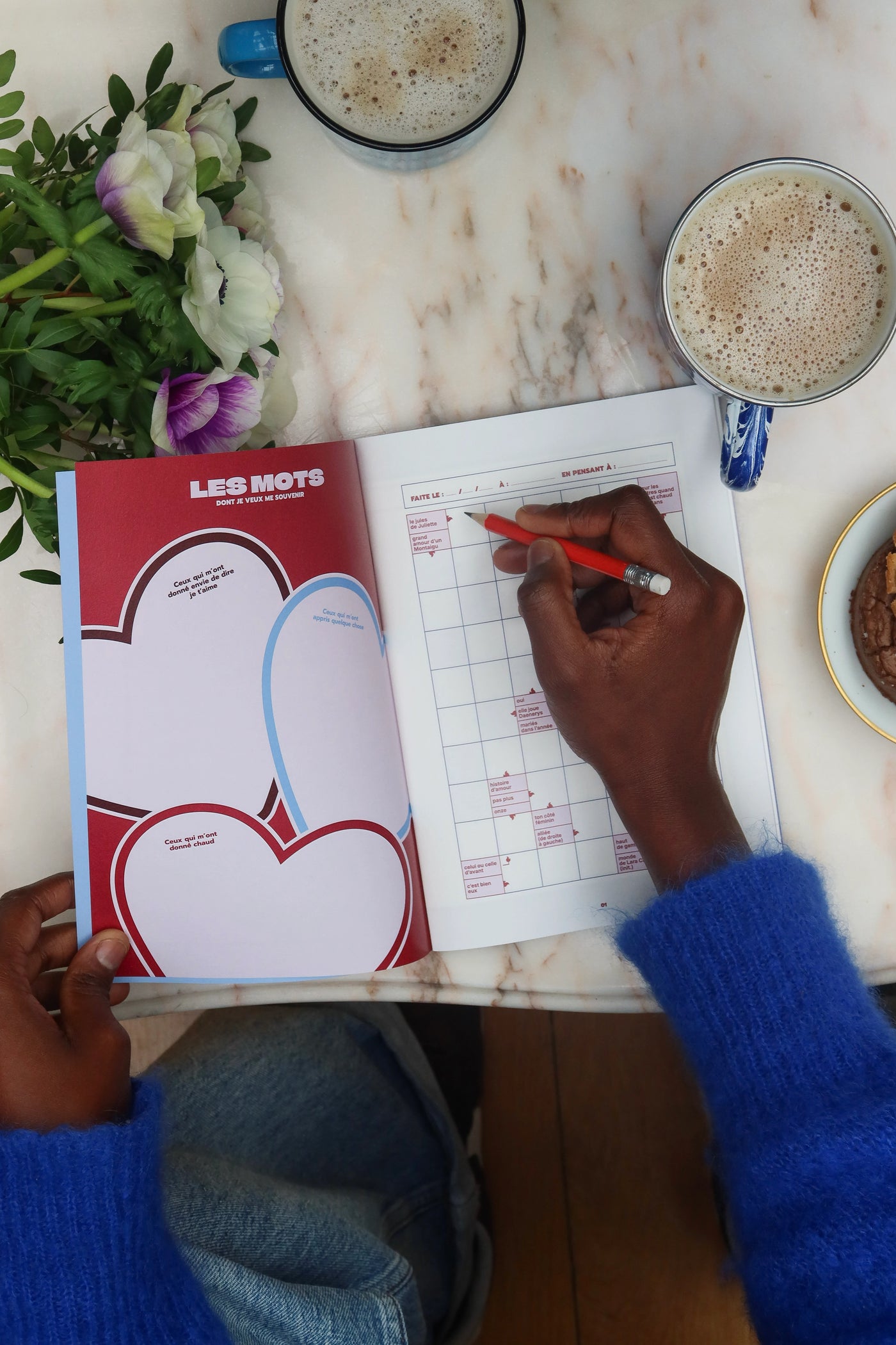 grille de mot fléchés grillé collection AMOUR