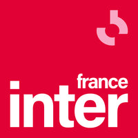 Logo France Inter version 2021, chaîne radio française avec motif géométrique rose et blanc